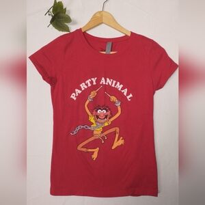 Muppets Red Party Animal Graphic T-Shirt Kids Size Large